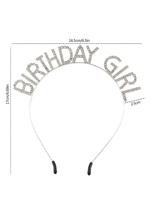 Birthday Girl Headband Happy Birthday Crown for Women Girls Birthday Tiara Headbands Princess Crown Rhinestone Accessories Crown - Image 5