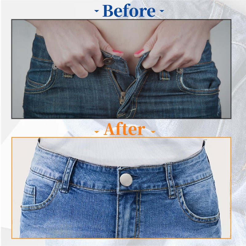 VYNFLICK Extender Button Set - Adjustable Elastic Jeans Extenders 37pcs No-Sew Waistband Adjuster for Pants Jeans Trousers Favors - Image 5