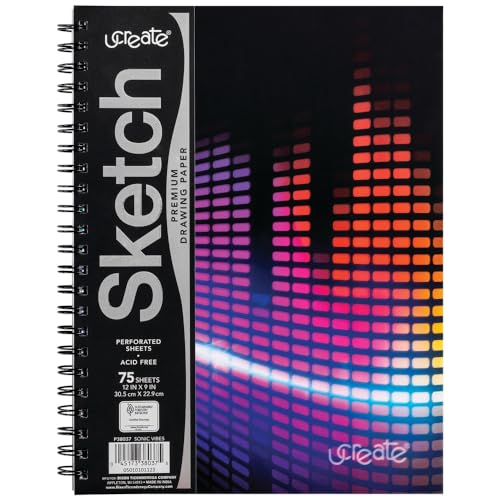 UCreate Fashion Poly Sketch Book, Sonic Vibes, 9" x 12", 1 Count - Image 1