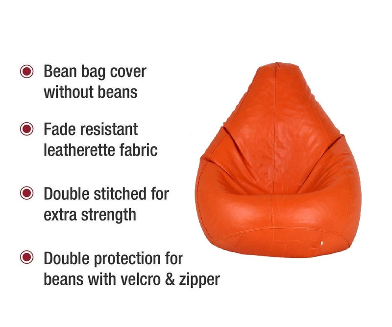 TRUE 2 F Teardrop Bean Bag Cover Without Beans Cover only Orange XXXL - Image 4