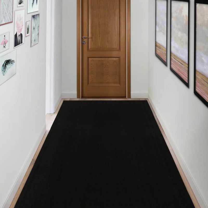 OQSC Black Carpet Runner for Party, Premium 160 GSM Felt Non-Woven Fabric Runway Rug for Party Wedding & Special Events,Rolled Package Without Creases (Black, 3X15 ft) - Image 5