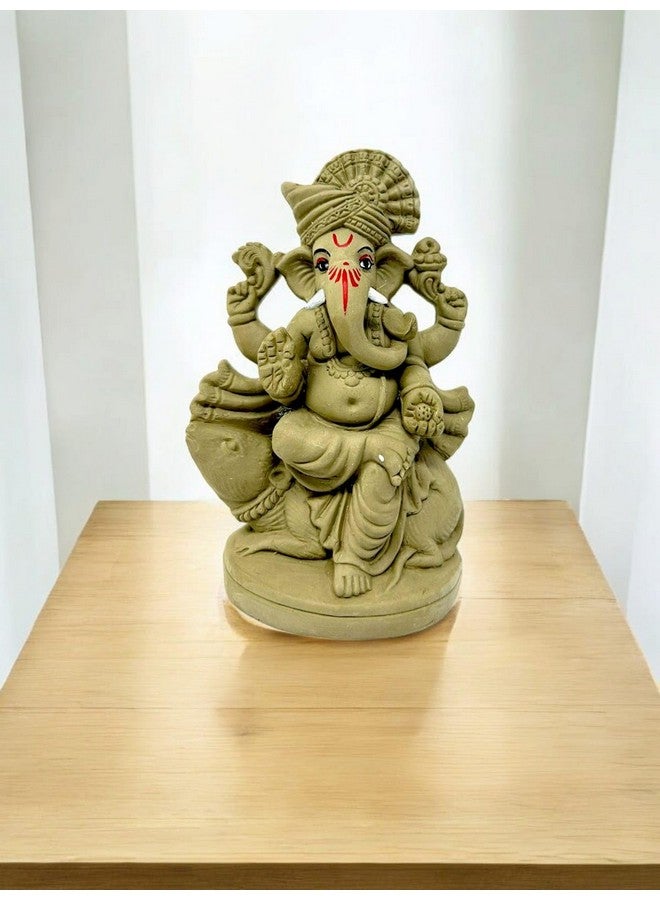 Suninow تمثال غانيش من الطين صديق للبيئة 100% من سونينو بمناسبة غانيش تشاتورثي 7 إنش | قابل للذوبان في الماء | تمثال غانيش تشاتورثي | تمثال غانيش من الطين، متعدد الألوان (gi25) - Image 3