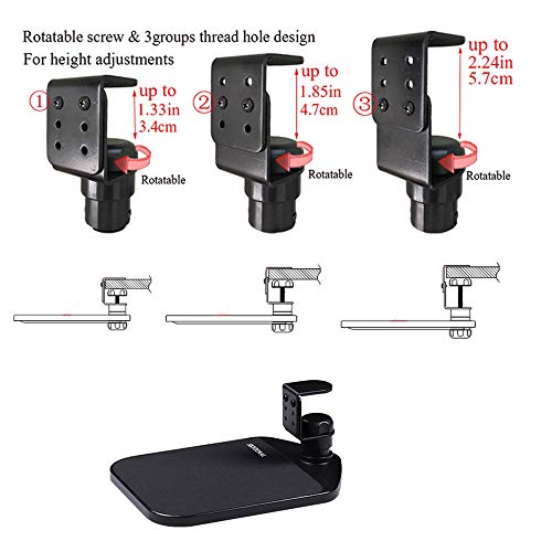 SKYZONAL Ergonomic Mouse Platform Under Desk Ergonomic Wrister Mouse Pad (Black) - Image 2