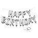 KEJ Silver Happy Birthday Balloon Banner Set 16 Inch Foil Letters Balloons Reusable Birthday Decorations and Party Supplies Suitable for Men and Womens Birthday DecorationsParty Backdrop - Image 3