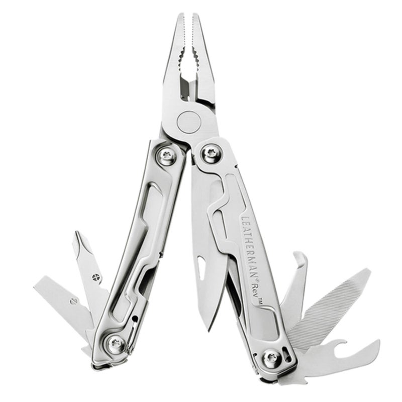 LEATHERMAN, Rev Pocket Size Multitool with Package Opener and Screwdrivers, Stainless Steel - Image 1