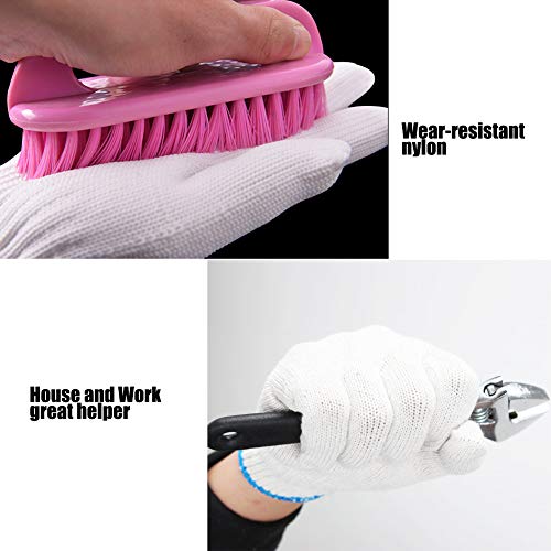 NRDBEEEC Hand Working Gloves Safety Grip Protection Work Gloves Men Women BBQ Thick Cotton (Pack of 6 Pairs) - Image 4