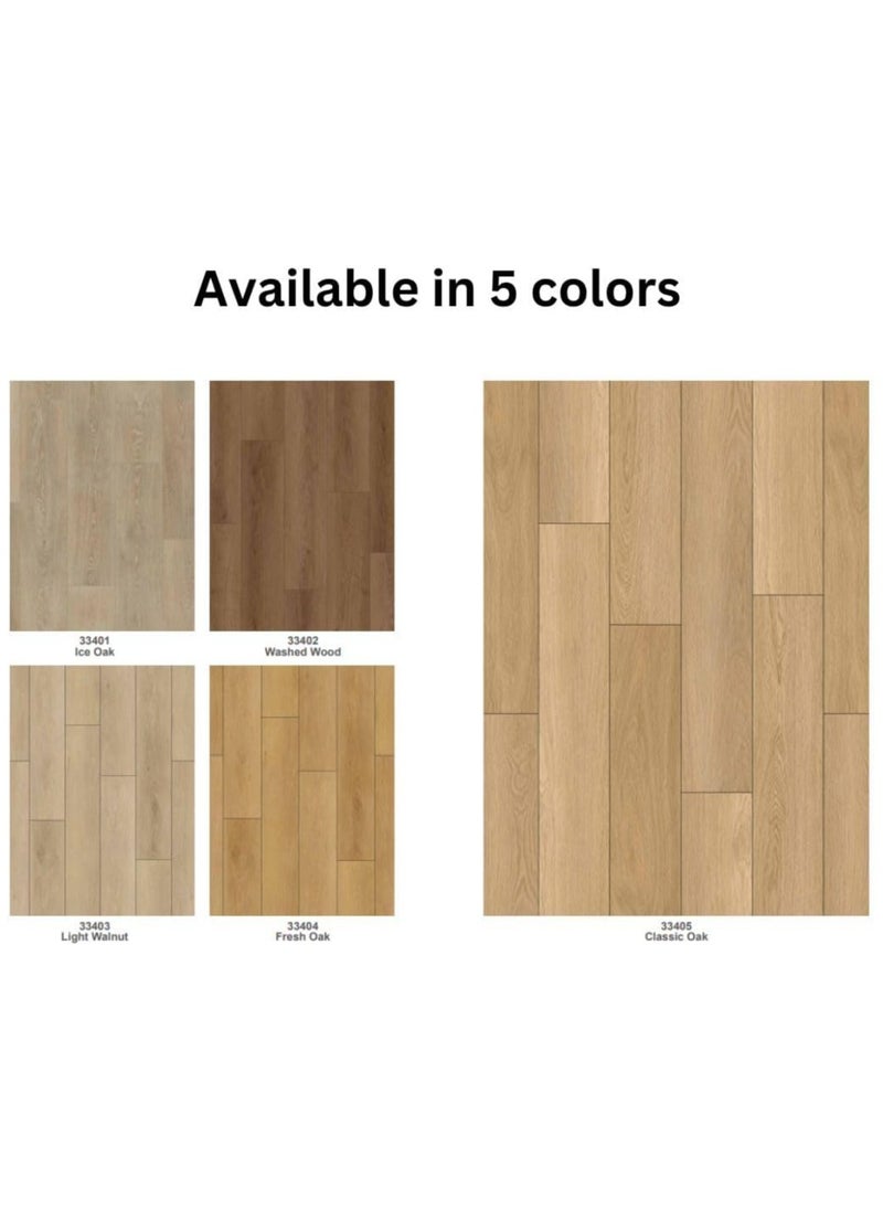 Generic - Stone Plastic Composite tile (SPC flooring)- Easy Click and Lock System - German Technology - 5.5 mm thickness| 10 Years Warranty | 10 planks in a box (Light Walnut) - Image 1