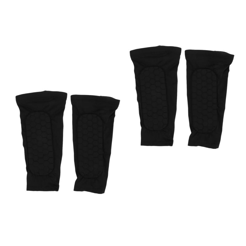 4 pcs Soccer Shin Guards Breathable Calf Socks For Adults Comfortable Calf Stockings Shin Guard Sleeves Anti-Collision Socks For Sports - Image 1