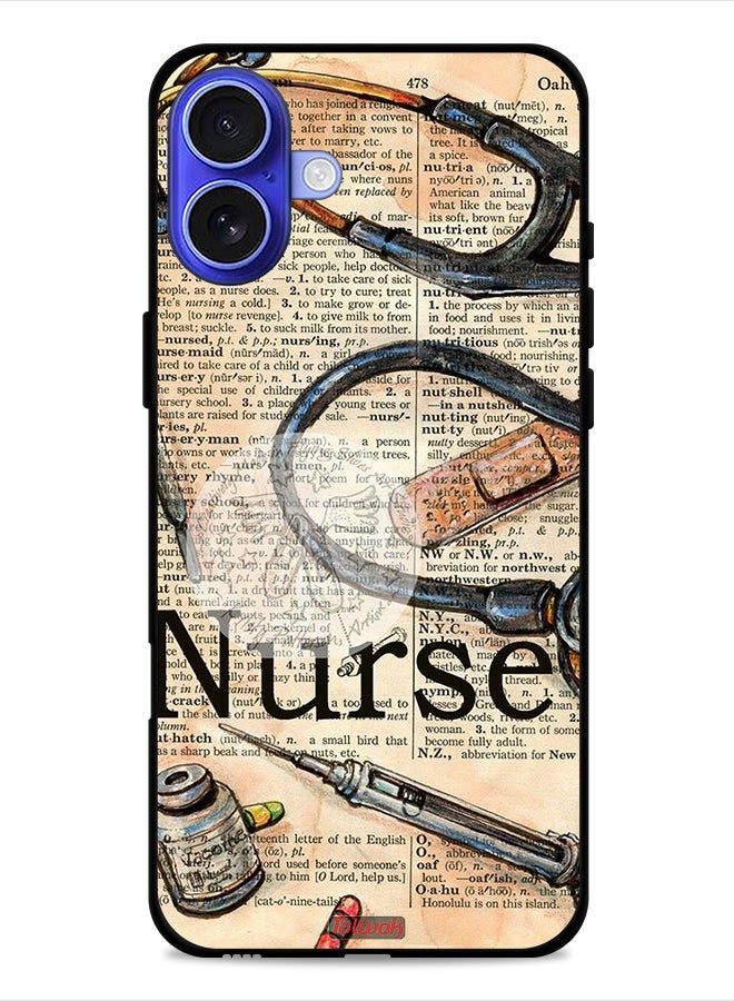Tolwak Apple iPhone 16 Plus Protective Case Cover Nurse Vintage Tools - Image 1