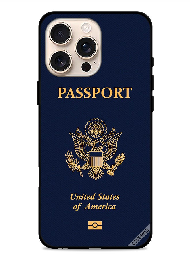 Covernex Apple iPhone 16 Pro Protective Case Cover Usa Passport Pattern - Image 1