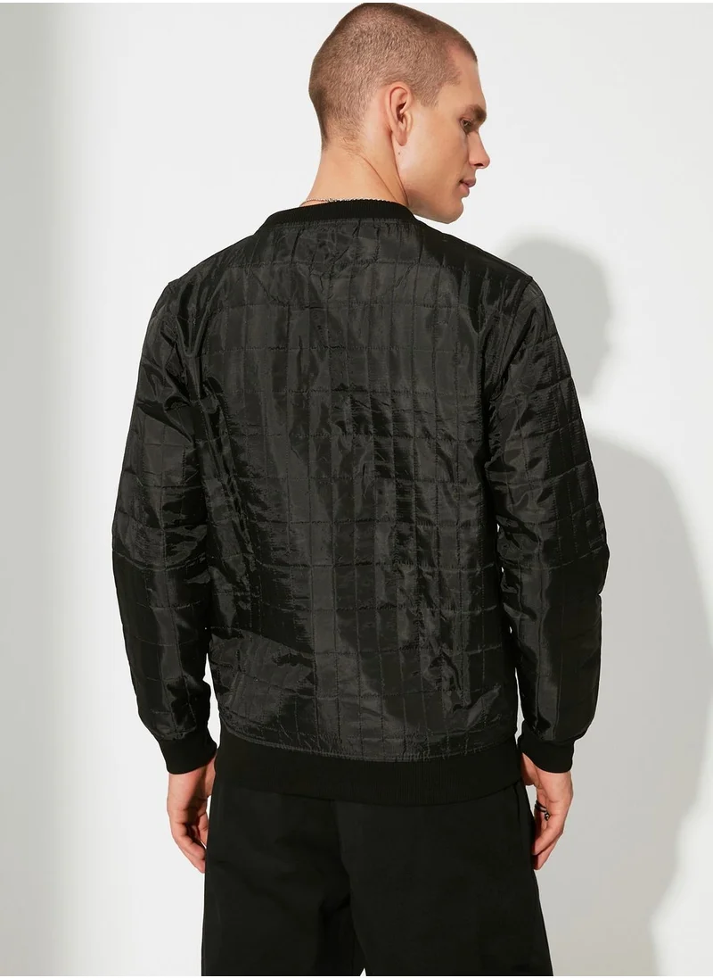 trendyol Quilted Side Zip Sweatshirt