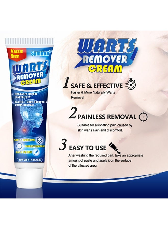 Sumifun Warts Remover Cream, Fast Acting Gel Wart Removal For Plantar Wart Flat Warts And Corns, Fast-Acting Corn Removal Mask For Plantar, Common And Flat Wart 60g - Image 2