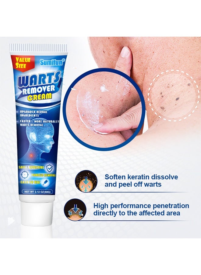 Sumifun Warts Remover Cream, Fast Acting Gel Wart Removal For Plantar Wart Flat Warts And Corns, Fast-Acting Corn Removal Mask For Plantar, Common And Flat Wart 60g - Image 3