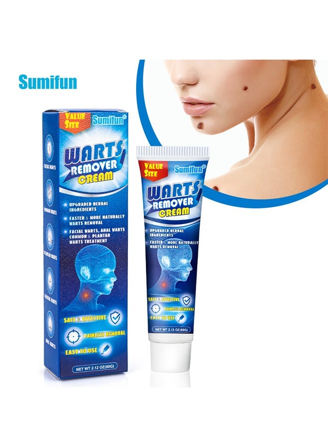 Sumifun Warts Remover Cream, Fast Acting Gel Wart Removal For Plantar Wart Flat Warts And Corns, Fast-Acting Corn Removal Mask For Plantar, Common And Flat Wart 60g - Image 1