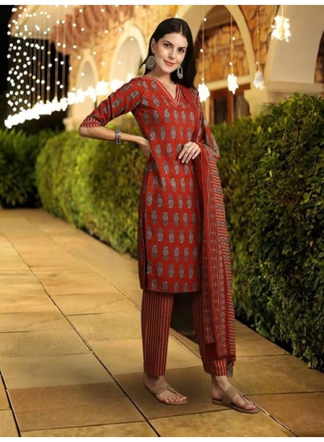 Pinkmint store Women Kurta Set l Ethnic Kurta Set l Full Pair Suit Set l Straight Kurta Set for Women XL - Image 3