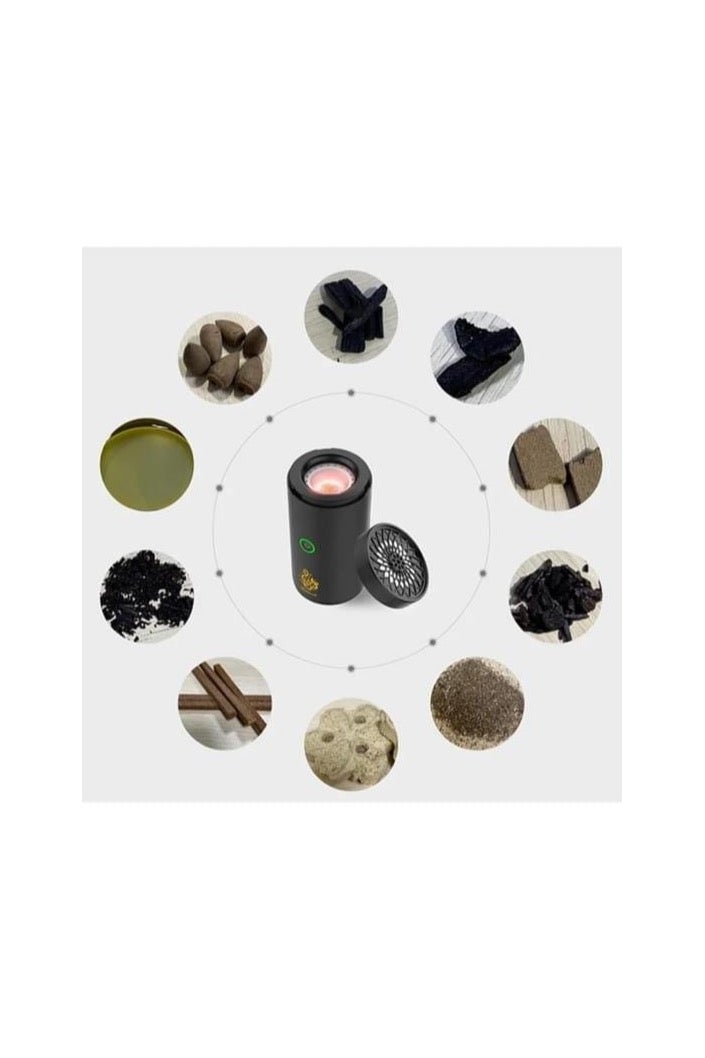 Oud Bukhoor Rechargeable Electric Bakhoor Burner – Portable Arabic Bukhoor & Incense Diffuser for Home, Office & Car – USB Powered - Image 5