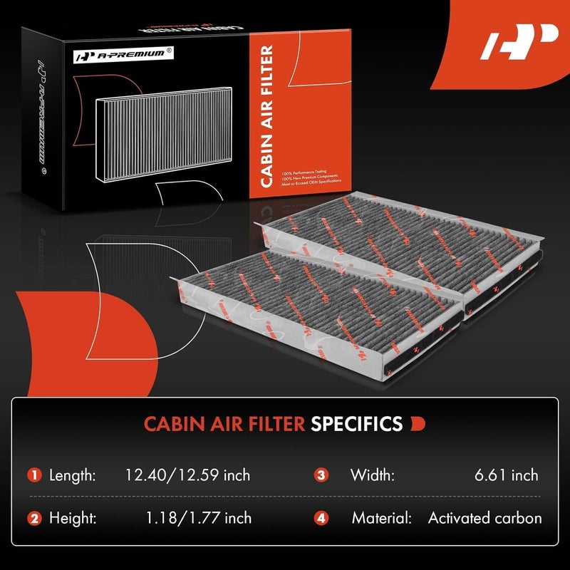 A-Premium 2-PC Cabin Air Filter with Activated Carbon for BMW - Image 2