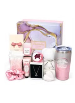 Generic Unique Luxury Spa Gift Box Set for Women, Self Care Package with Bath Accessories, Tumbler, Socks, Necklace. Gift for a Birthday, Wedding, Mother's Day, or Someone Special.  - Image 1
