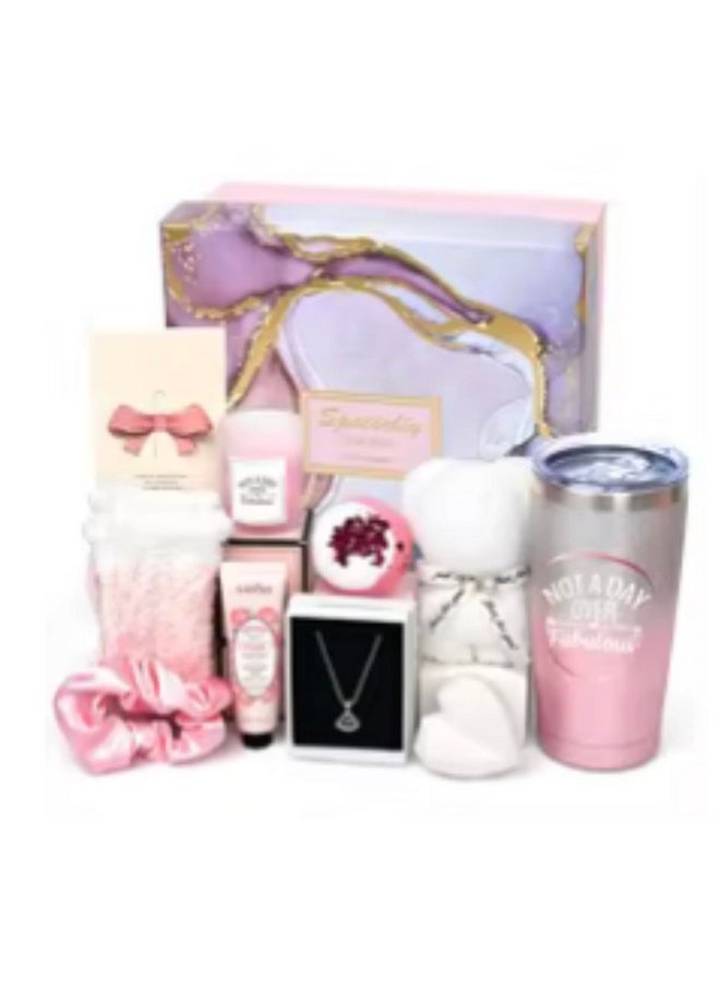 Generic - Unique Luxury Spa Gift Box Set for Women, Self Care Package with Bath Accessories, Tumbler, Socks, Necklace. Gift for a Birthday, Wedding, Mother's Day, or Someone Special. - Image 1