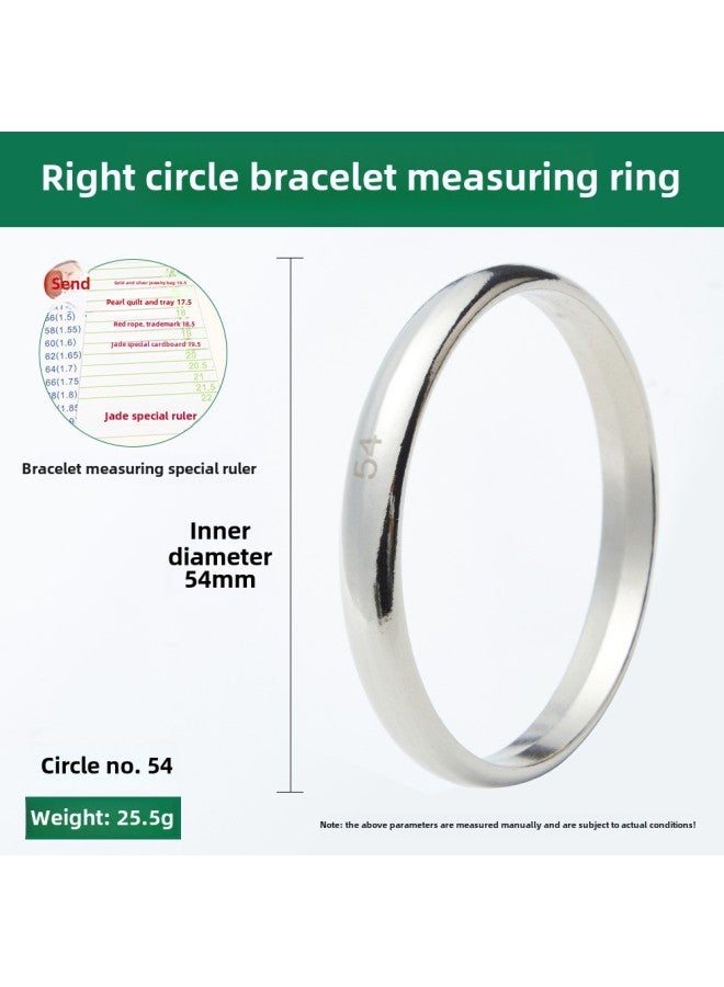 Round Bracelet Measuring Ring 50-68 Wrist Measuring Inner Diameter Measuring Jade Ring Mouth Ring Number Gold And Silver Bracelet Measuring-Model:Circle Of Bracelet (No. 54)  - Image 1