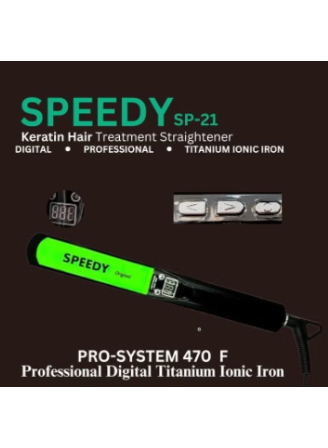 Speedy SP-21 Keratin Hair Treatment Straightener Pro System 470F in 360 Degree Swivel Cord - Image 2