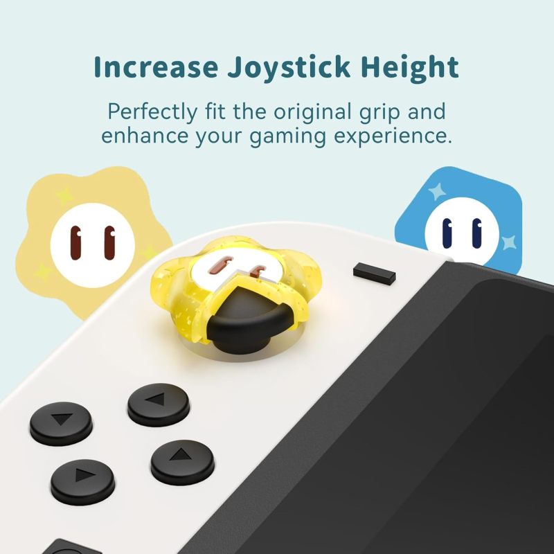 Wonder Flower Design Silicone Thumb Grip Caps for Nintendo Switch - Soft Protective Joystick Cover for Switch Lite OLED Controllers - Image 3