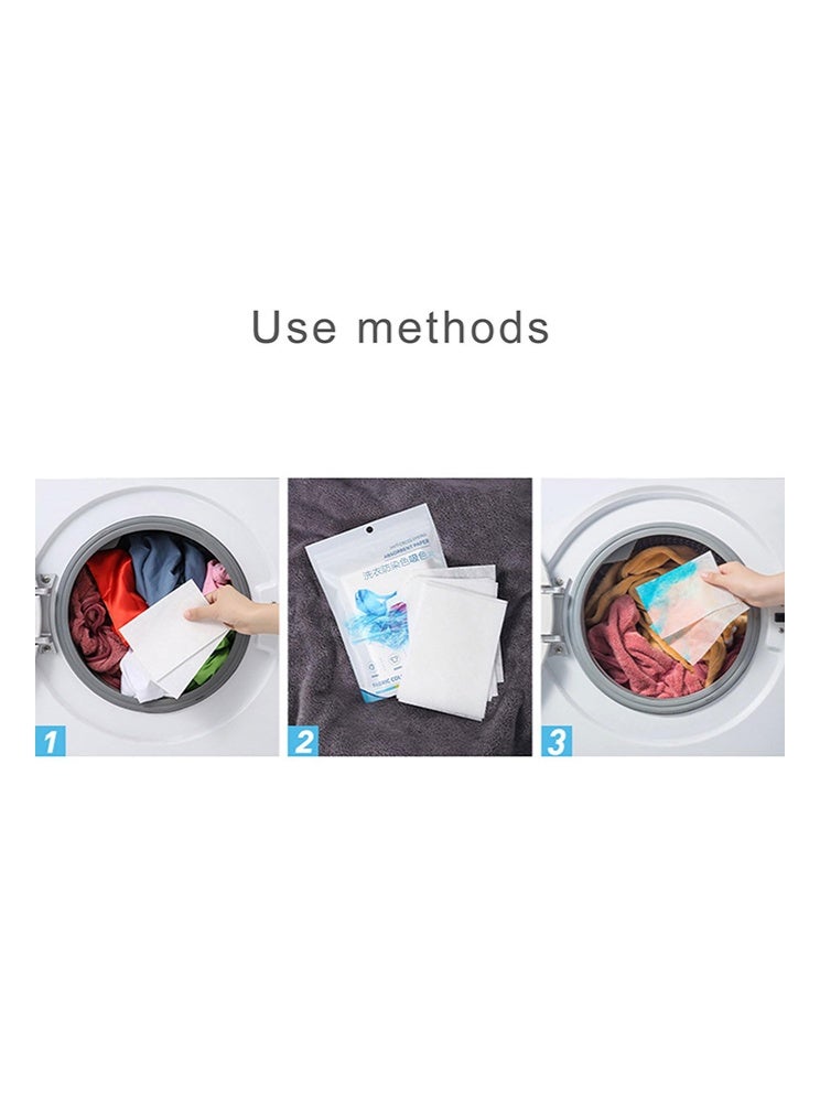 BOFAN Clothing Dyeing Adsorption Sheet - Environmentally friendly innovation, anti-staining, suitable for a variety of washing machines, keep clothes bright and long-lasting, energy-saving, time-saving and convenient, prevent color mixing, fragrance-free - 100sheets/2pack - Image 5