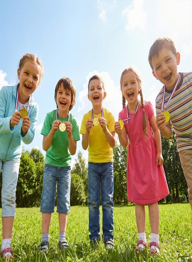 Asofelk 12PCS Gold Medals for Kids, Medals for Awards Plastic Winner Award Medals - Gold Medals for Awards for Sports/Competition/Talent Show/Spelling Bee, Party Favors Gifts & Star Medals for Kids/Winners - Image 3