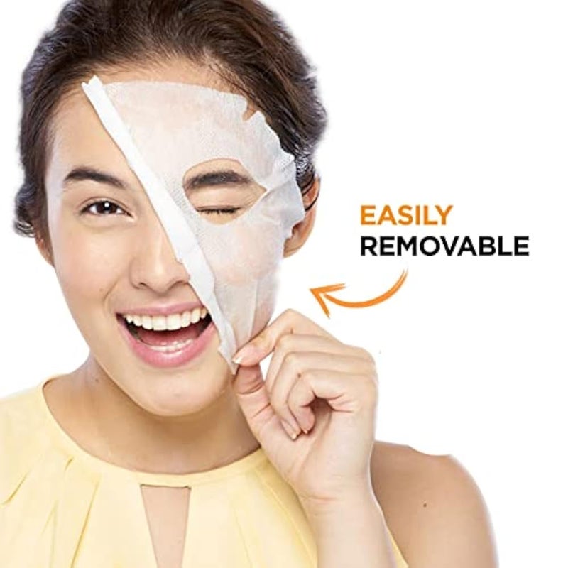 Garnier Skinactive Fast Bright Instant Brightening Tissue Mask With Vitamin C And Milky Essence, 28 Gm - Image 4