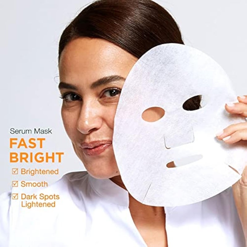 Garnier Skinactive Fast Bright Instant Brightening Tissue Mask With Vitamin C And Milky Essence, 28 Gm - Image 2