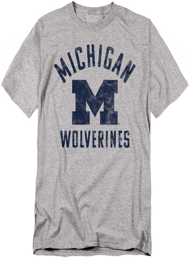 LOGOVISION University of Michigan Large Unisex Adult T Shirt, Athletic Heather, X-Large - Image 1