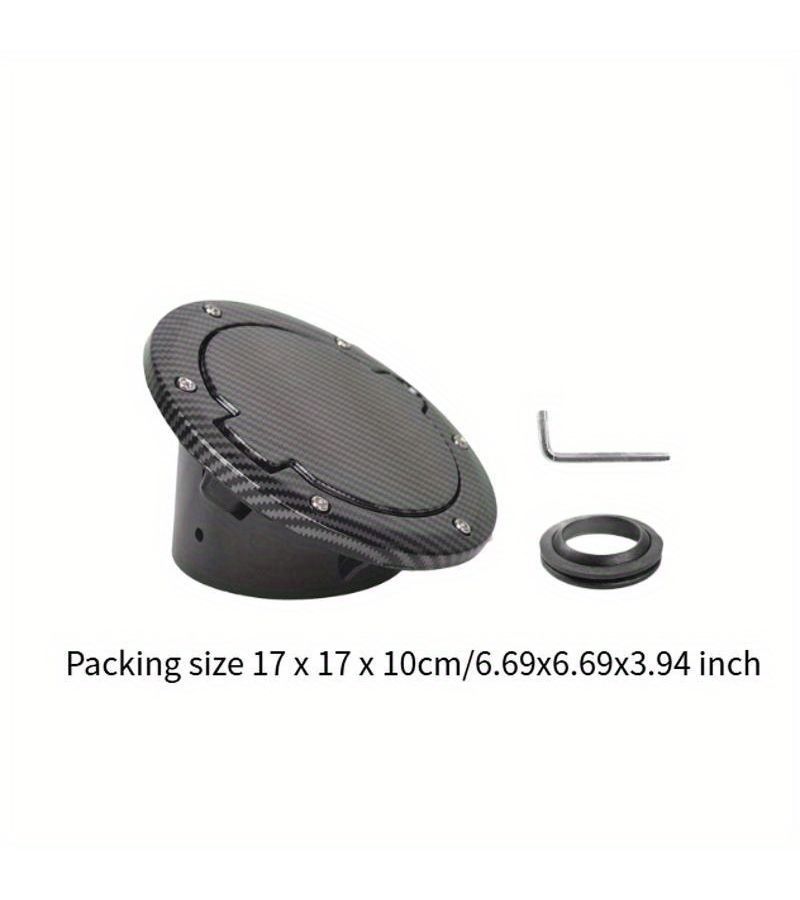 Fuel Tank Cover For Jeep Wrangler JK 2007 2017 Protective Cap Black Decorative Carbon Fiber Pattern Metal - Image 2