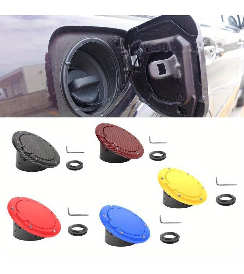Fuel Tank Cover For Jeep Wrangler JK 2007 2017 Protective Cap Black Decorative Carbon Fiber Pattern Metal - Image 3