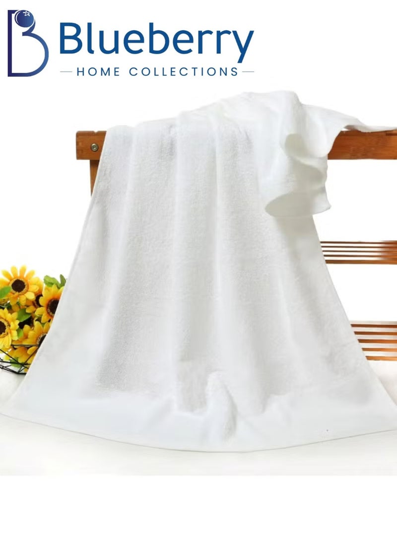 Blueberry Bath Towel - 100% Cotton 600 GSM Over Sized (100x180cm), Highly Absorbent Bath Sheet For Pool, Beach, Fitness, Sports, Yoga -White - Image 1