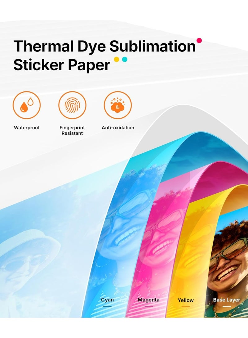 Liene Amber M110 3x3 Square Sticker Photo Paper 40 Sheets Self Adhesive Instant Print Paper for M110 Portable Photo Printer - Image 4