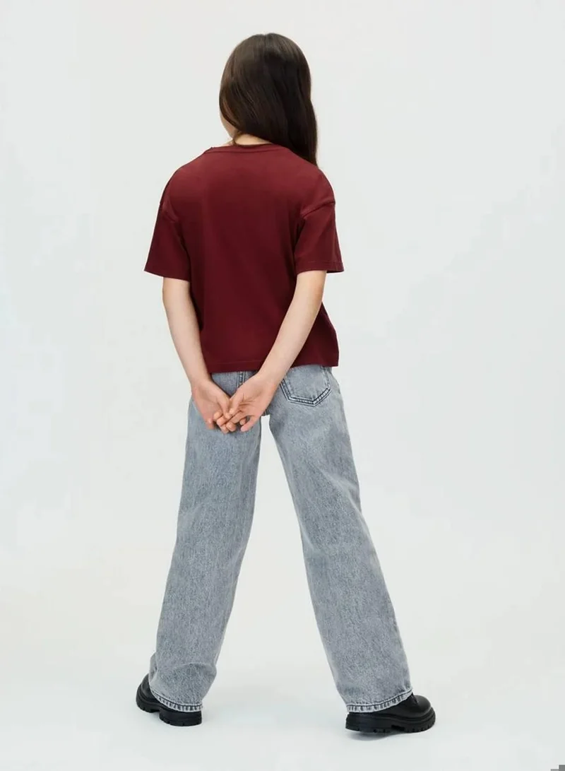 Calvin Klein Jeans Raspberry Chocolate Logo T-Shirt for Women | Best Price UAE