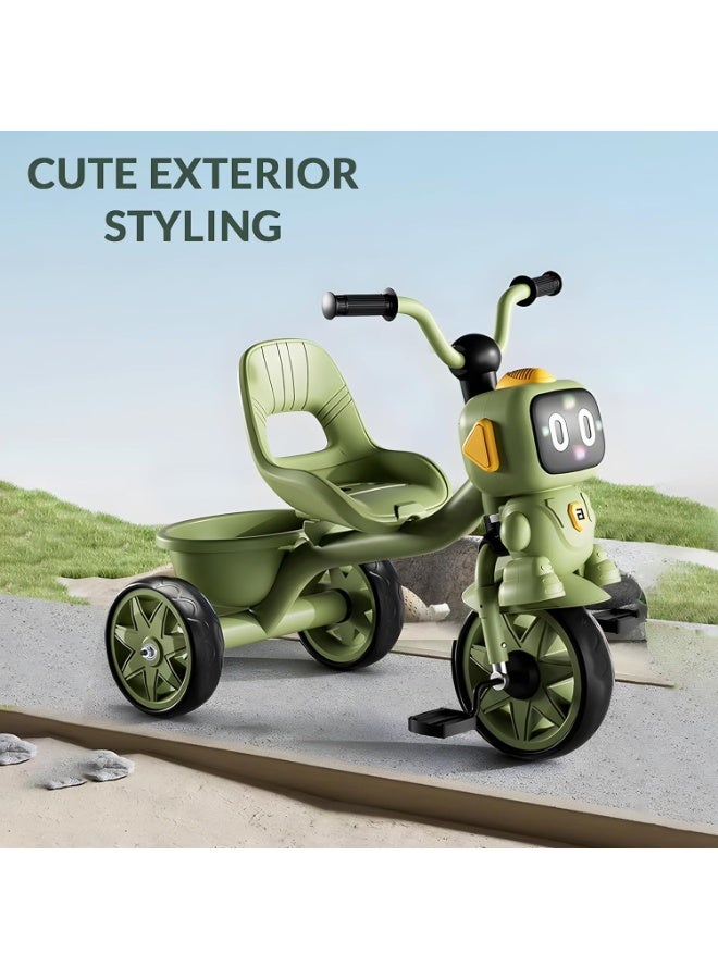DubaiGallery Toddler Toys Tricycle for Kids 2-5 Years - Balance Bike with Light & Music, Strong Steel Frame, Kids Tricycle with 3 Wheels & Back Storage Basket - Perfect Ride-On Toy for Boys & Girls  - Image 2