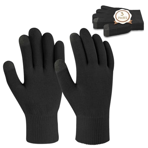 MIG4U Moisturizing Beauty Gloves Touch Screen Overnight Sleeping Glove Large for Men SPA Dry Hands Nighttime Lotion UV Protection Cosmetic TreatmentXL Black 3 Pairs - Image 2