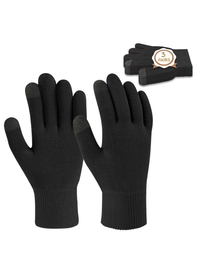 MIG4U Moisturizing Beauty Gloves Touch Screen Overnight Sleeping Glove Large for Men SPA Dry Hands Nighttime Lotion UV Protection Cosmetic TreatmentXL Black 3 Pairs - Image 3