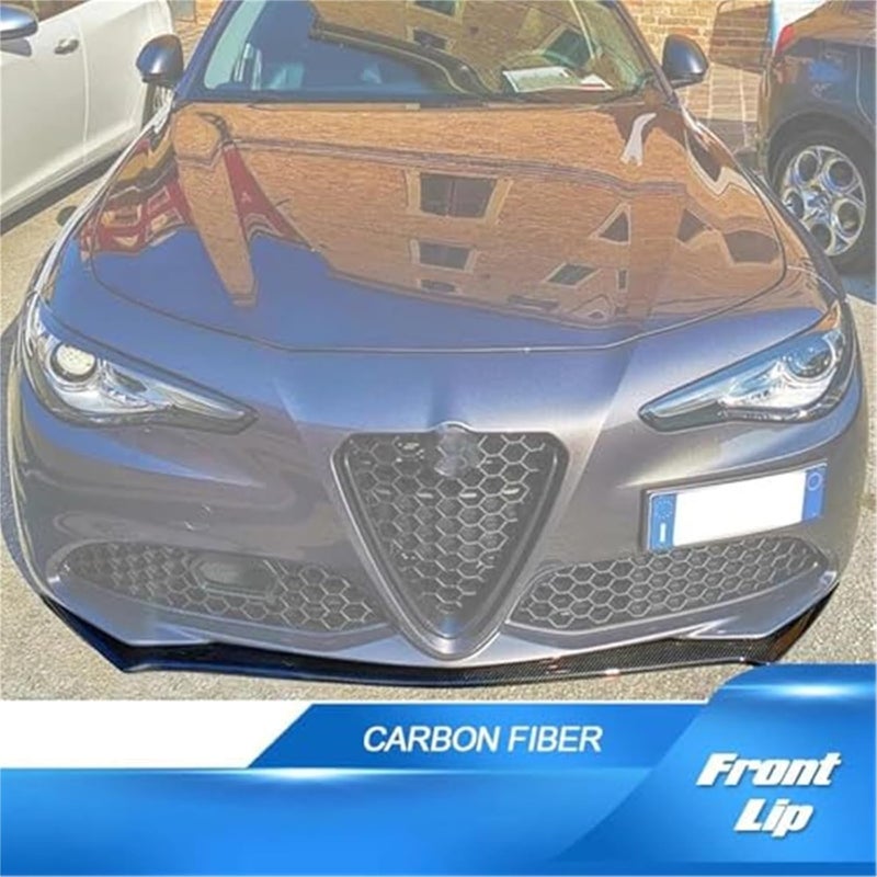 QASULER Carbon Fiber Front Bumper Lip for Alfa Romeo Giulia - Image 5