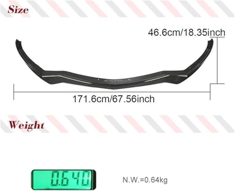 QASULER Carbon Fiber Front Bumper Lip for Alfa Romeo Giulia - Image 2