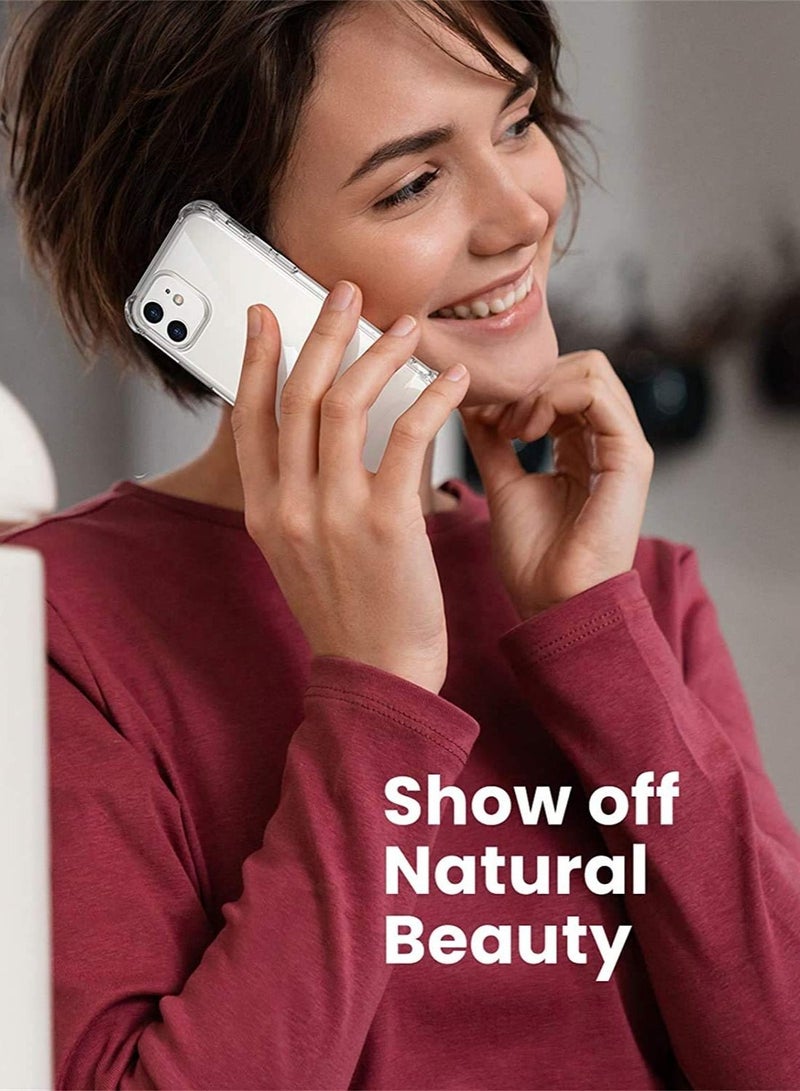 جراب iPhone 12 مقاس 6.1 بوصة ناعم من مادة البولي يوريثان الشفاف ومضاد للخدش معزز بأركان ممتصة للصدمات وغطاء واقٍ مقاوم للصدمات - Image 4