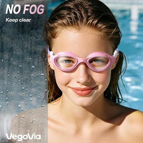 VegoVia Adult Swim Goggles for Men Women Swimming Goggles Pool Anti Fog UV Protection Youth Pink Water Swim Glasses Goggle Waterproof with Goggles Case - Image 5