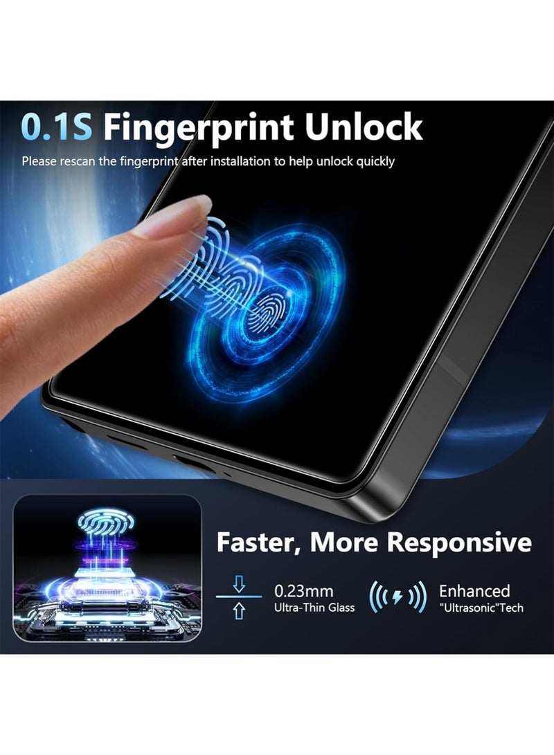 2 Pack for Samsung Galaxy S25 Privacy Screen Protector Tempered Glass, Fingerprint Unlocking, 25° Anti Spy S25 Screen Protector, Full Coverage, Case Friendly, Easy Installation - Image 3