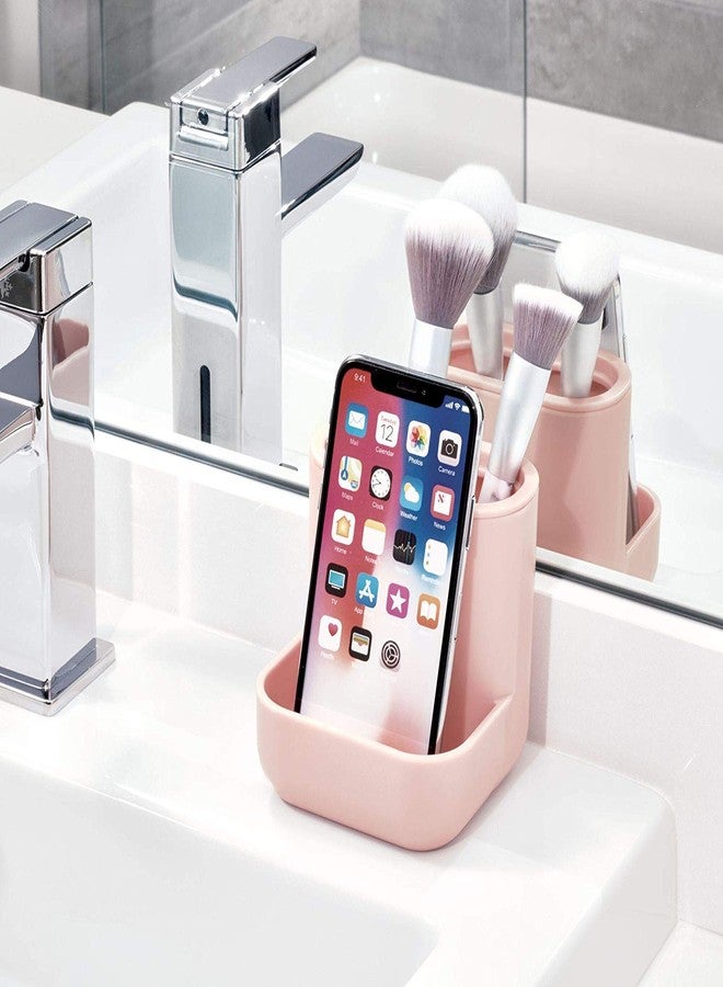 إنترديزاين مركز بلاستيكي للزينة من iDesign Cade مثالي لحمل فرش المكياج، ولوازم المكتب، والمجوهرات، ومستحضرات التجميل في الدرج، والحمام، وسطح العمل، والمكتب، وطاولة الزينة - أحمر خدود غير لامع - Image 2