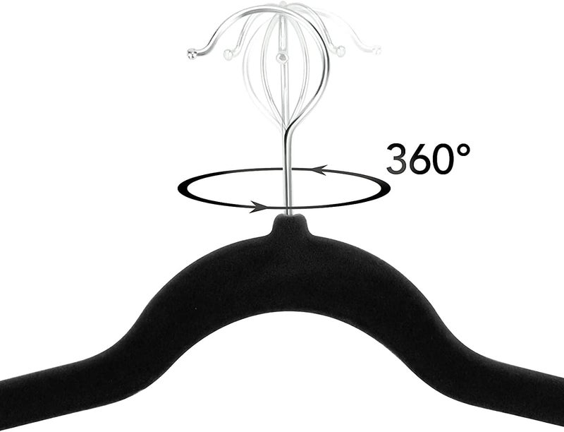 Red Dot Gift 30-Pack Black Velvet Kids Hangers - 14 Inch Premium Children's Hangers - Image 2