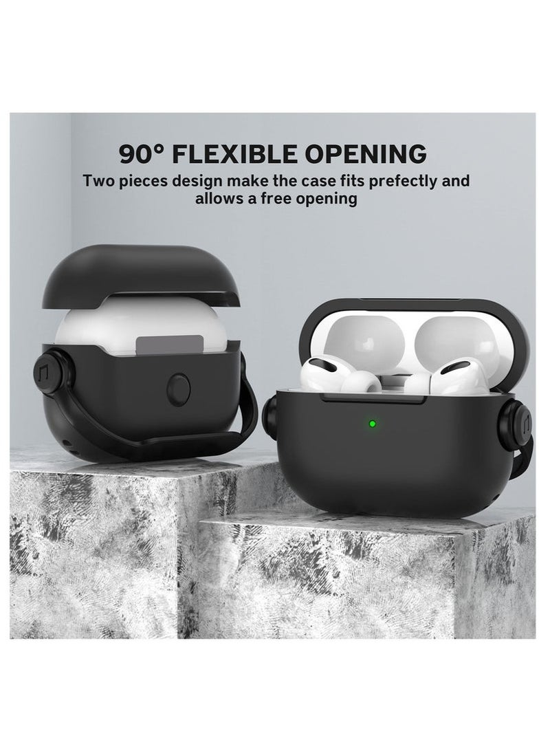 AirPods 4 Case Cover - Creative Musician Design with Secure Lock & Keychain, Protective TPU Shell for Earphone Protection (Black) - Image 3