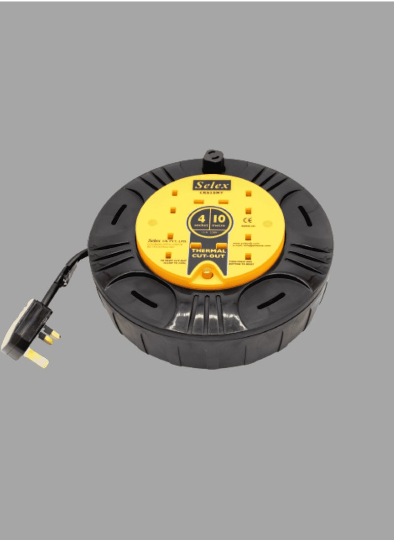 Selex Selex Cable Reel – 4 Sockets, 5 Metres, 13A with Thermal Cut-Out  - Image 2