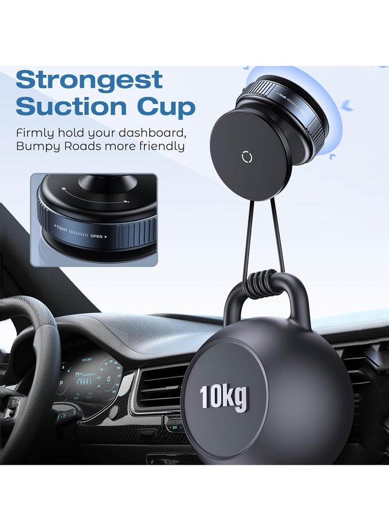 NOORA Vacuum Suction Magnet Phone Holder Mount, Magnetic Car Phone Holder, 360° Adjustable Suction Car Phone Mount for Car/Smooth Surface/Travel/Gym - Image 3