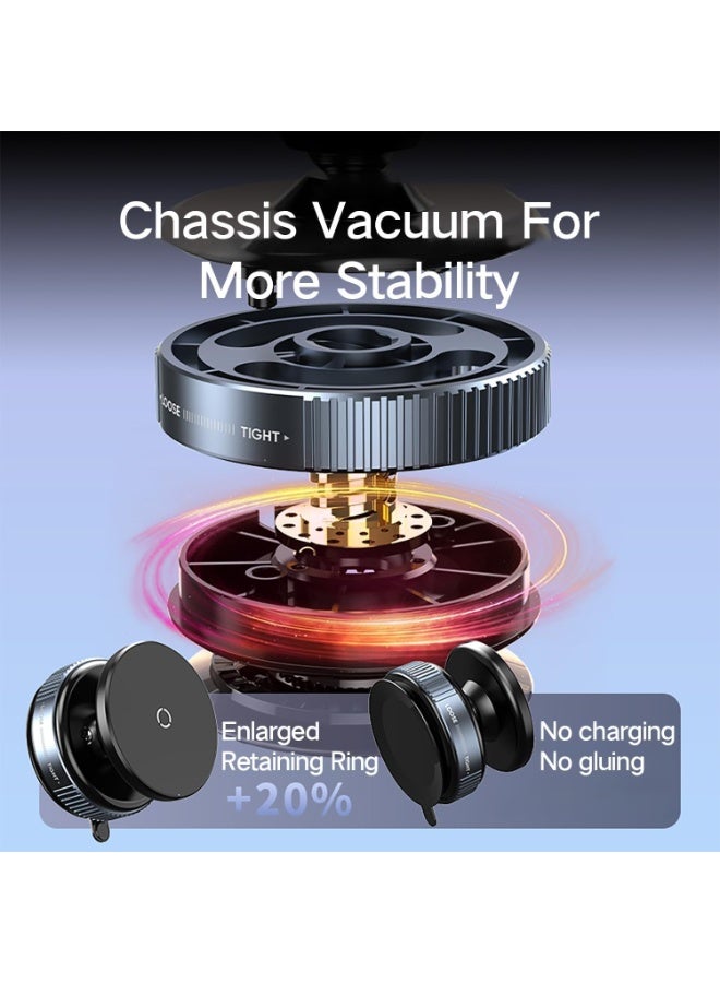 NOORA Vacuum Suction Magnet Phone Holder Mount, Magnetic Car Phone Holder, 360° Adjustable Suction Car Phone Mount for Car/Smooth Surface/Travel/Gym - Image 4